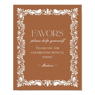 Clay Talavera Tile Spanish Fiesta Favors Sign