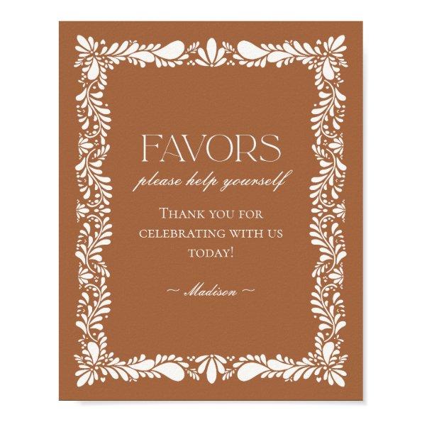 Clay Talavera Tile Spanish Fiesta Favors Sign