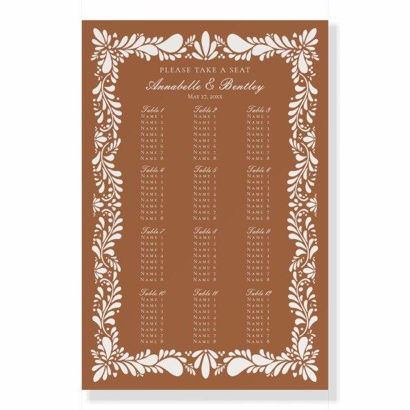 Clay Talavera Tile Spanish Fiesta Seating Chart Foam Board