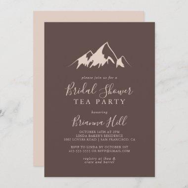 Clear Mountain Country Bridal Shower Tea Party Invitations