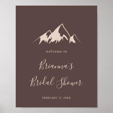 Clear Mountain Country Bridal Shower Welcome Poster
