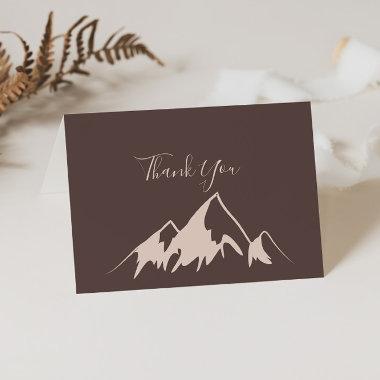 Clear Mountain Country Folded Wedding Thank You Invitations