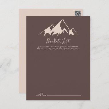 Clear Mountain Country Wedding Bucket List Invitations