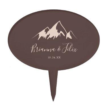 Clear Mountain Country Wedding Cake Topper