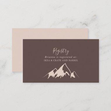 Clear Mountain Country Wedding Gift Registry Enclosure Invitations