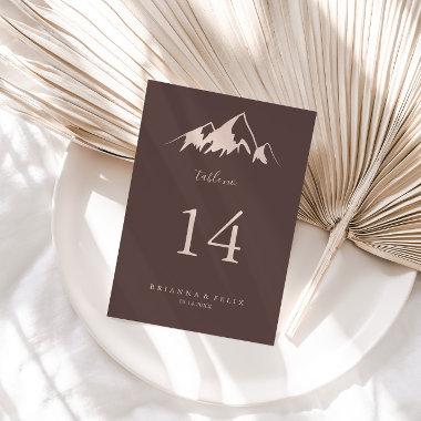 Clear Mountain Country Wedding Table Number