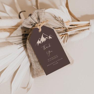 Clear Mountain Country Wedding Thank You Gift Tags