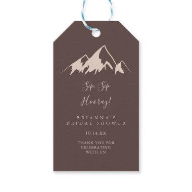 Clear Mountain Sip Sip Hooray Bridal Shower Gift Tags