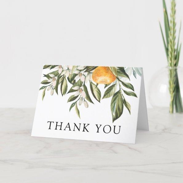 Clementine and Greenery Shower Thank You PostInvitations