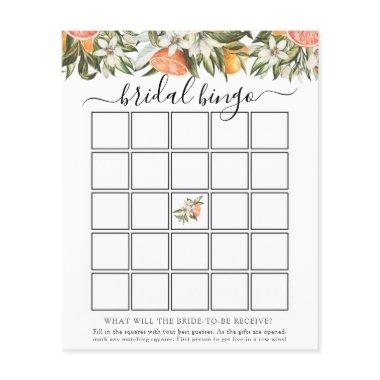 Clementines Bridal Shower Bingo Game Invitations