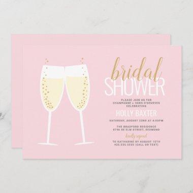 Clinking Glasses Bridal Shower Invitations