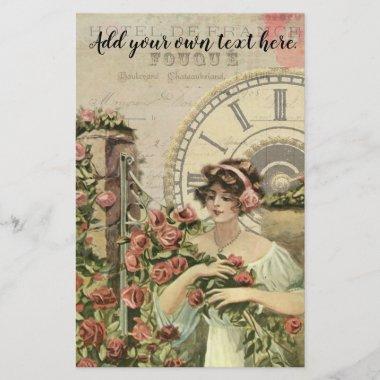 Clockwork Rose Garden Journal Scrapbook Paper