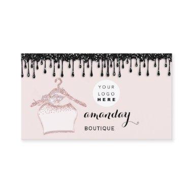 Cloth Hanger Dress Fashion Shop Drips QR Code Logo Business