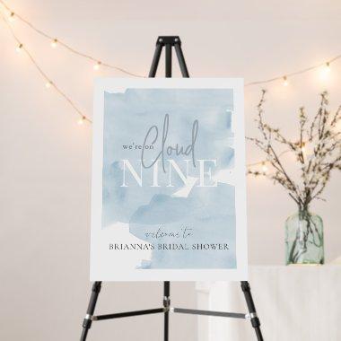 Cloud 9 Blue Sky Watercolor  Welcome Foam Board