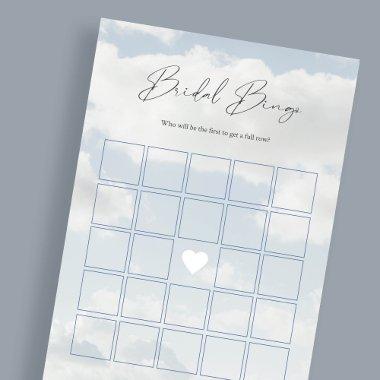 Cloud 9 Bridal Shower Bingo Game Invitations