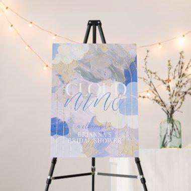 Cloud 9 Gouache Brush Stroke Bridal Shower Welcome Foam Board