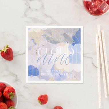 Cloud 9 Gouache Paint Brush Stroke Bridal Shower Napkins