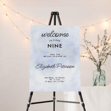 Cloud 9 Pastel Blue Elegant  Welcome Foam Board