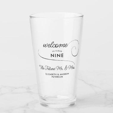 Cloud 9 Pastel Blue Elegant Simple Bridal Shower Glass