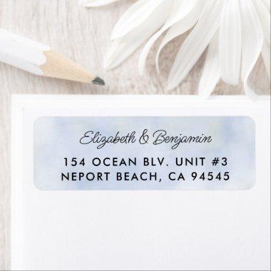 Cloud 9 Pastel Blue Sky Elegant Return Address Label