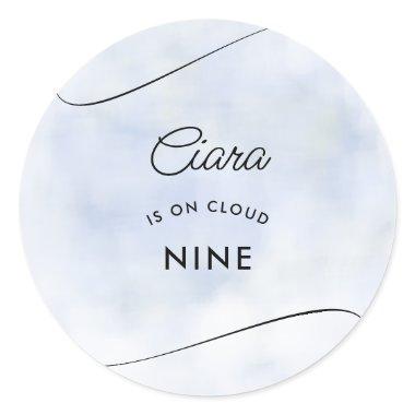 Cloud 9 Pastel Sky Clouds Modern  Classic Round Sticker