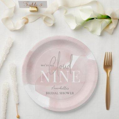 Cloud 9 Pink Sky Watercolor  Paper Plates
