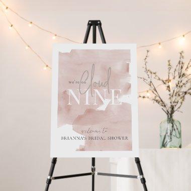 Cloud 9 Pink Sky Watercolor  Welcome Foam Board