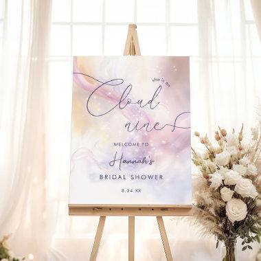 Cloud 9 Watercolor Bridal Shower Welcome Foam Board