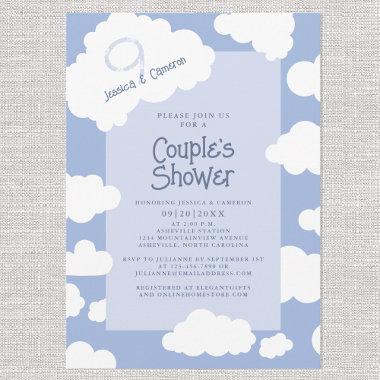 Cloud Nine 9 Couples Bridal Shower Cute Fun Party Invitations
