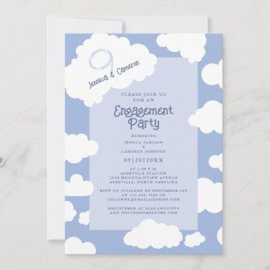 Cloud Nine 9 Cute Fun Wedding Engagement Party Invitations