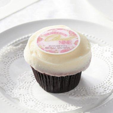 Cloud Nine 9 Glow Pink Gold Glitter  Edible Frosting Rounds
