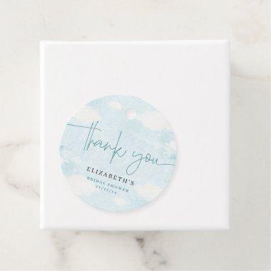Cloud Nine Blue and White  thank you Favor Tags
