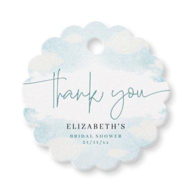 Cloud Nine Blue and White  thank you Favor Tags