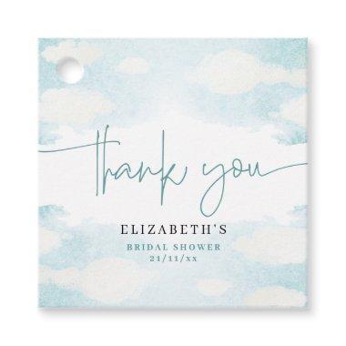 Cloud Nine Blue and White  thank you Favor Tags