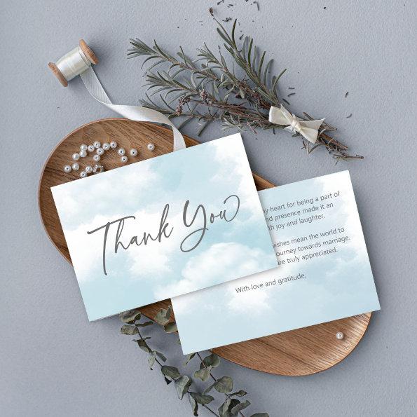 Cloud nine bridal shower pastel grey clouds thank you Invitations