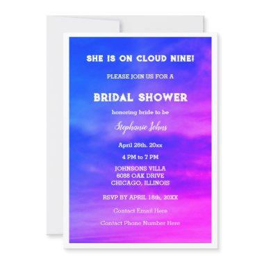 Cloud Nine  Wedding Blue Pink Sky Art