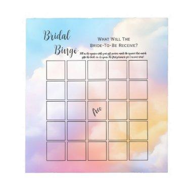 Cloud nine rainbow  Bingo Party Game Notepad