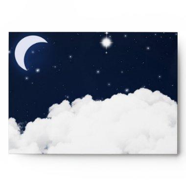 Clouds Starry Night Celestial Invitations Envelope