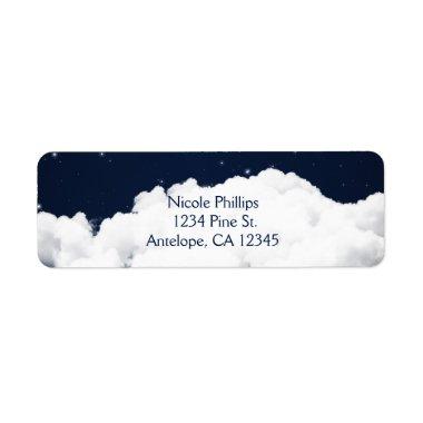 Clouds Starry Night Sky Celestial Address Labels