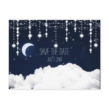 Clouds Starry Sky Celestial Save The Date PostInvitations