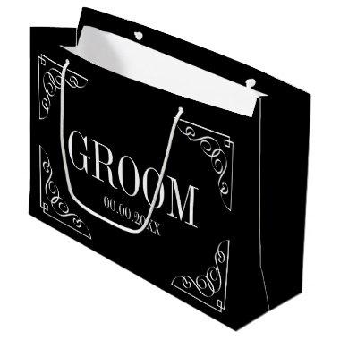 Co-ed bridal party wedding gift bag for groom