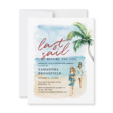 Coastal Bachelorette Weekend Itinerary and Party Invitations