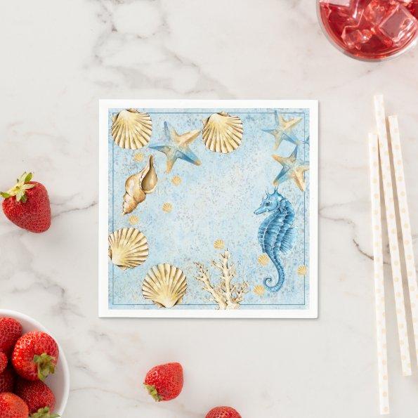Coastal Chic | Modern Coral Reef Party Napkins