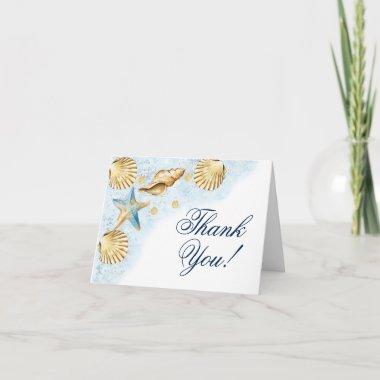 Coastal Chic | Modern Coral Reef Party Thank You Invitations