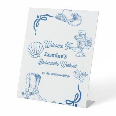Coastal Cowgirl Ocean Bachelorette Welcome sign