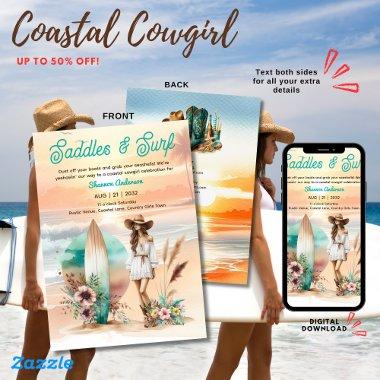 ⭐Coastal Cowgirl Rustic Beach Bachelorette Bridal