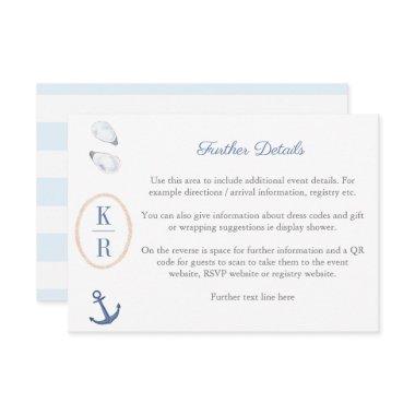 Coastal Monogram  Details QR Code Enclosure