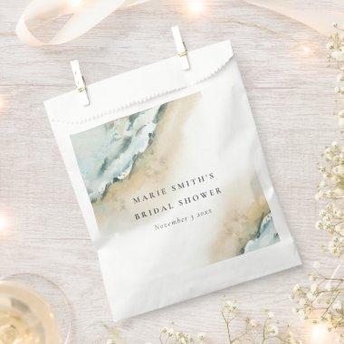 Coastal Sea Wave Sand Beach Nautical  Favor Bag
