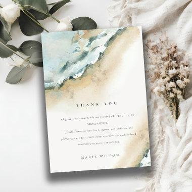 Coastal Sea Wave Sand Beach Nautical  Thank You