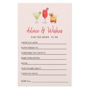 Cocktail Bridal shower Advice & Wishes Invitations